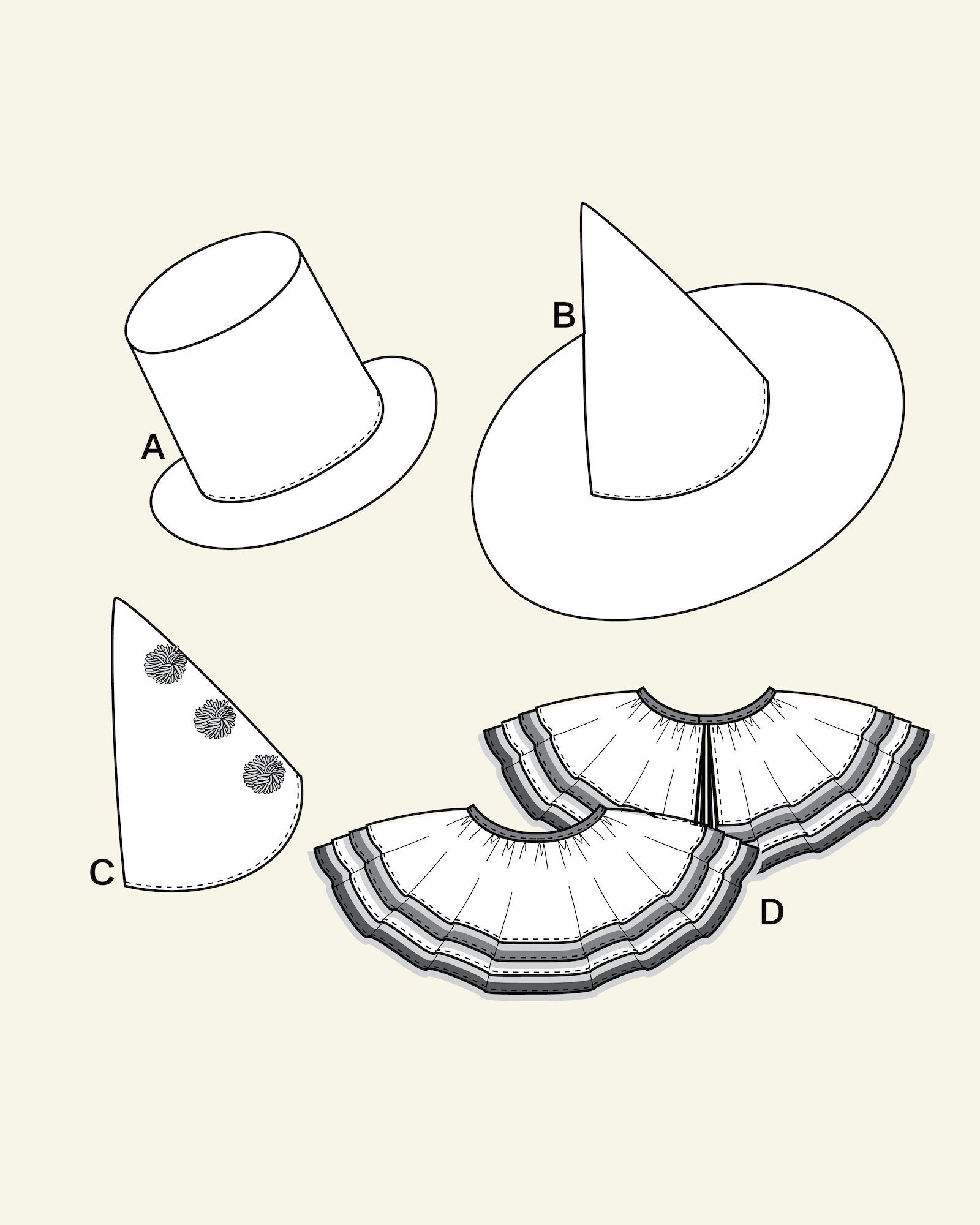 Dressing up accessories, 104/4y p66009_pack