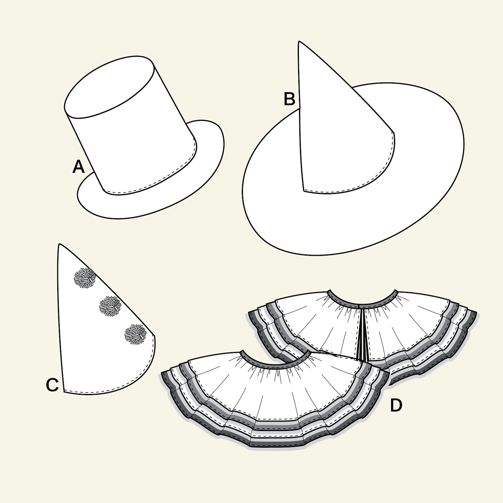 Dressing up accessories, 140/10y p66009_pack