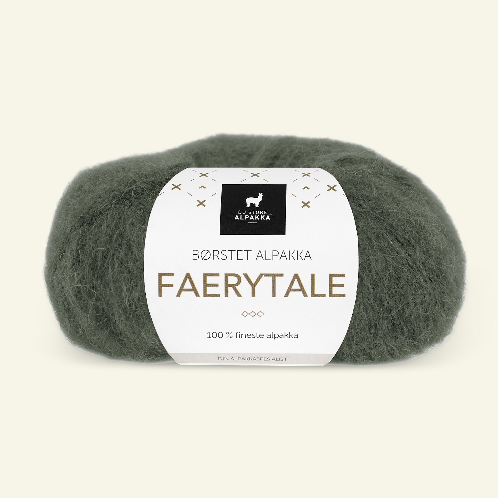 Du Store Alpakka, airy alpaca yarn "Faerytale", dark olive (761) 90000593_pack