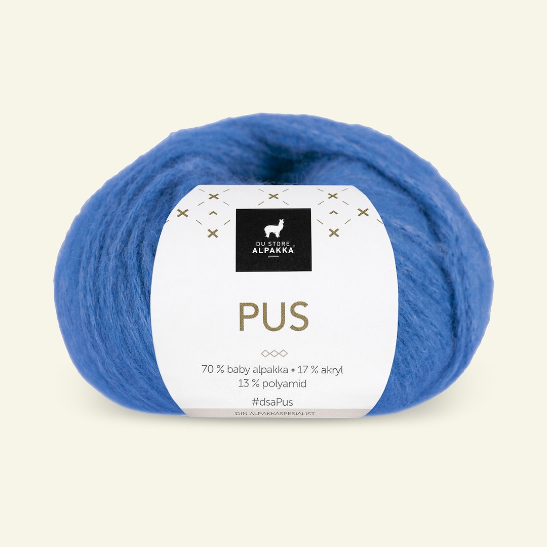 Se Du Store Alpakka, alpaca blandingsgarn "Pus", cobolt blå (4058) hos Selfmade