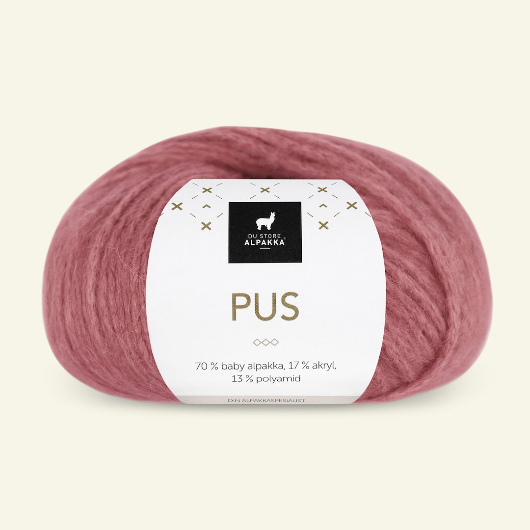 Billede af Du Store Alpakka, alpaca blandingsgarn "Pus", lys vinrød (4048)