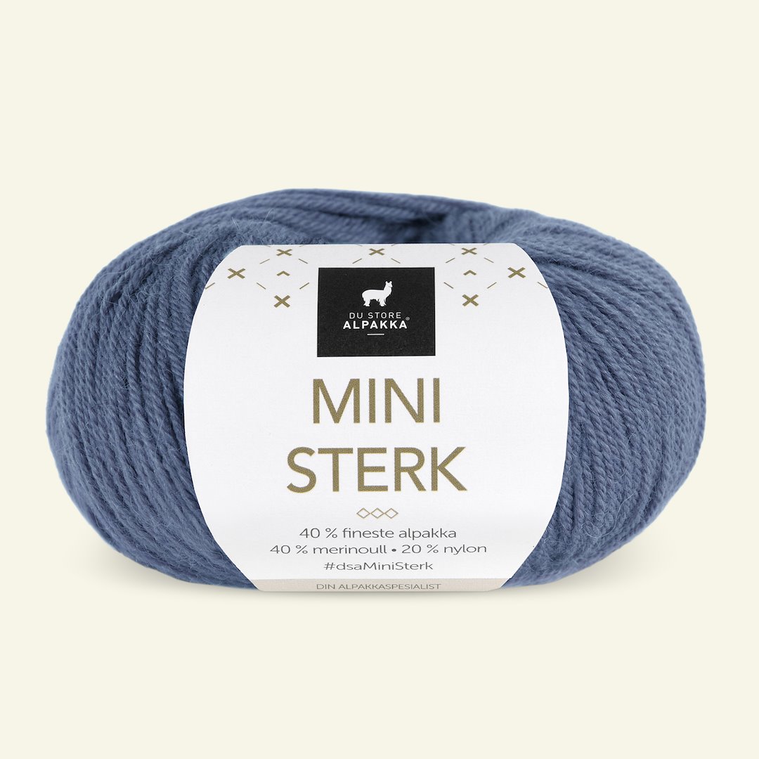 Se Du Store Alpakka, alpaca merino blandingsgarn "Mini Sterk", denim (865) hos Selfmade