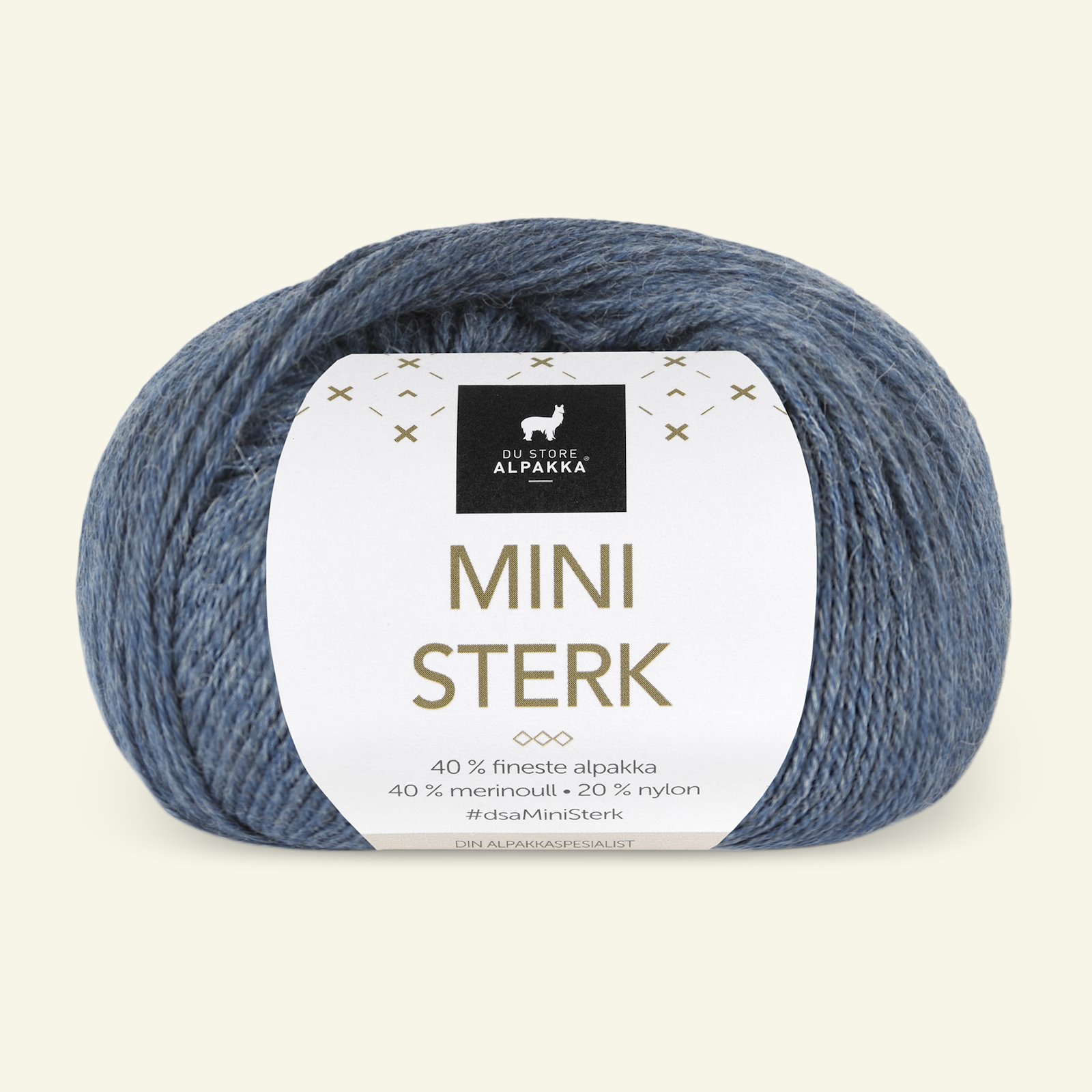 Du Store Alpakka, alpaca merino blandingsgarn "Mini Sterk", denim mel. (885) 90000645_pack