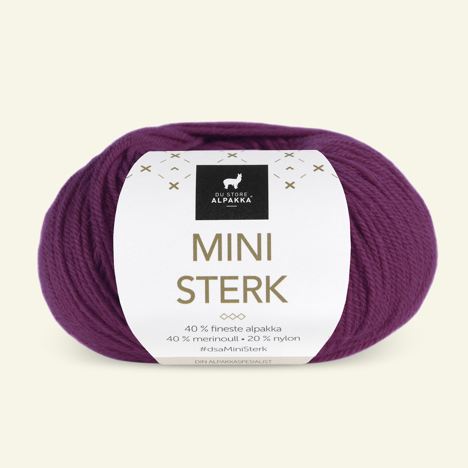 Du Store Alpakka, alpaca merino blandingsgarn "Mini Sterk", fuchsia (832) 90000631_pack
