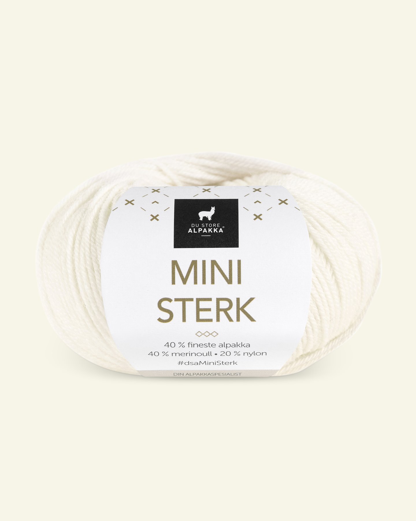 Du Store Alpakka, alpaca merino blandingsgarn "Mini Sterk", hvid (851) 90000636_pack