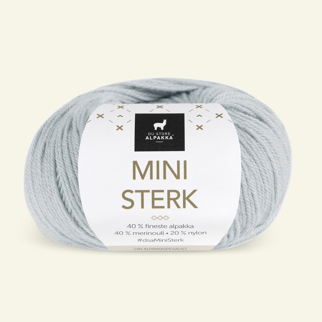 Se Du Store Alpakka, alpaca merino blandingsgarn "Mini Sterk", lys blå (848) hos Selfmade