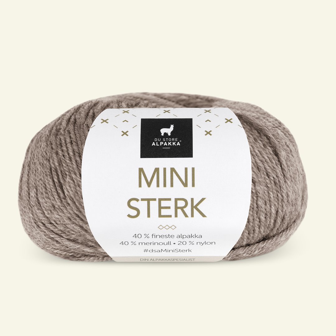 Billede af Du Store Alpakka, alpaca merino blandingsgarn "Mini Sterk", lys brun mel (823)