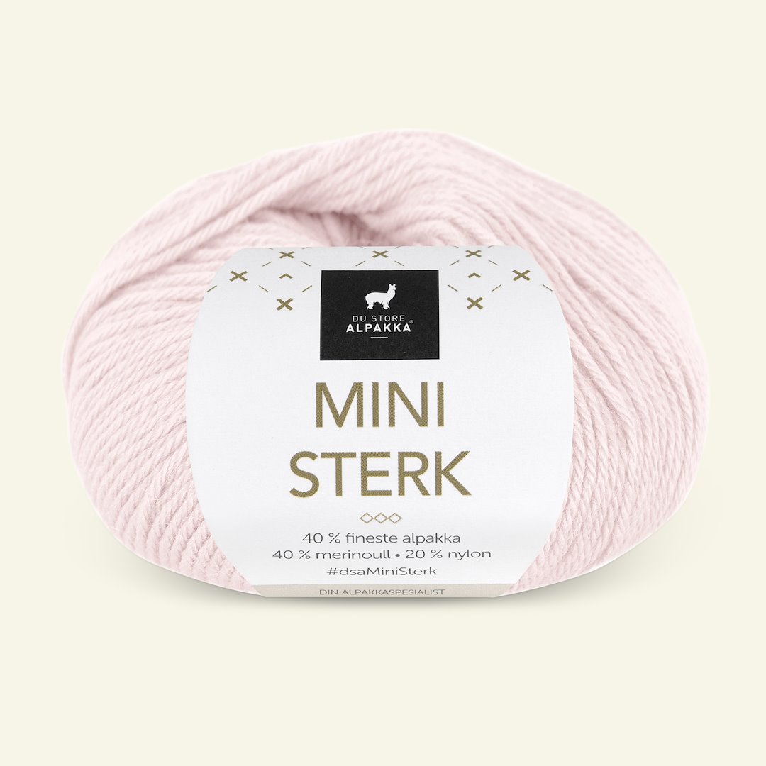 Se Du Store Alpakka, alpaca merino blandingsgarn "Mini Sterk", lys rosa (912) hos Selfmade