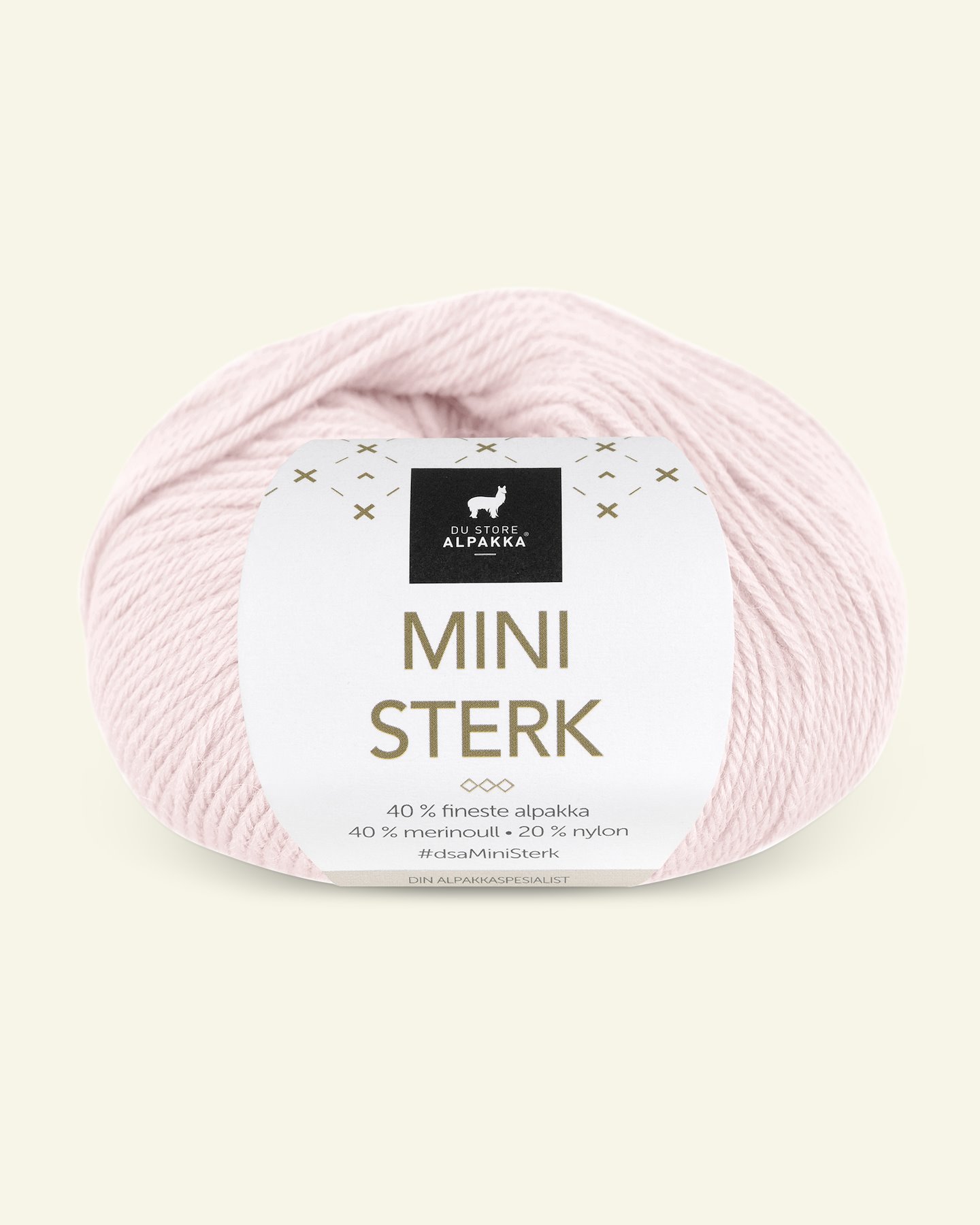 Du Store Alpakka, alpaca merino blandingsgarn "Mini Sterk", lys rosa (912) 90000655_pack