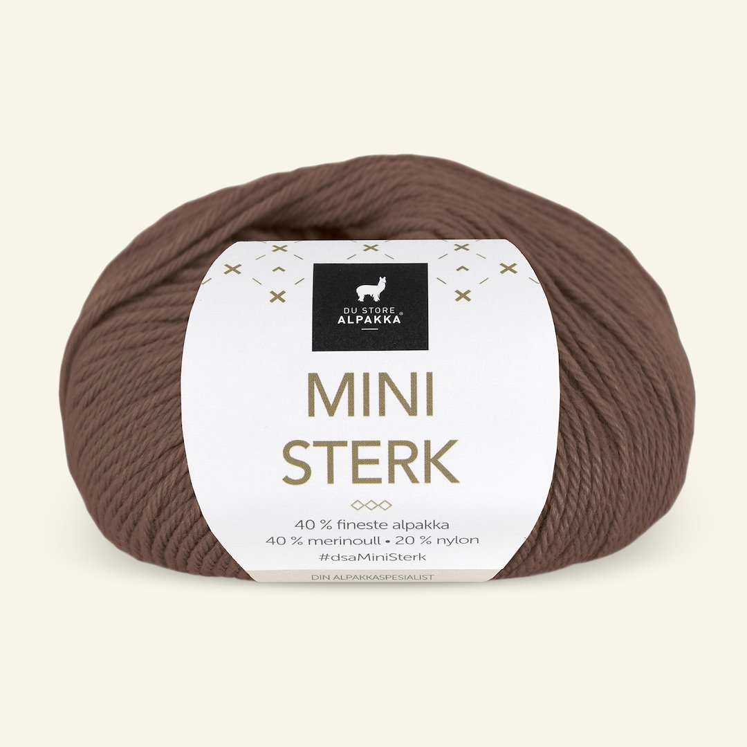 Billede af Du Store Alpakka, alpaca merino blandingsgarn "Mini Sterk", mahogni (904)