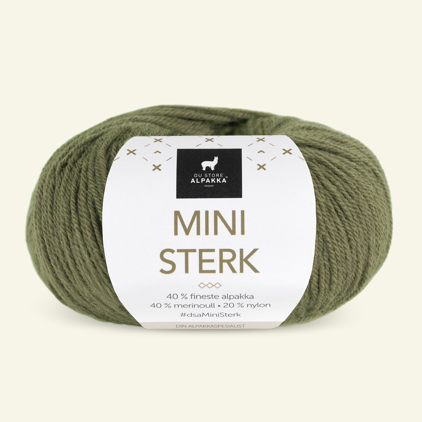 Du Store Alpakka, alpaca merino blandingsgarn "Mini Sterk", mørk lime (812) 90000624_pack