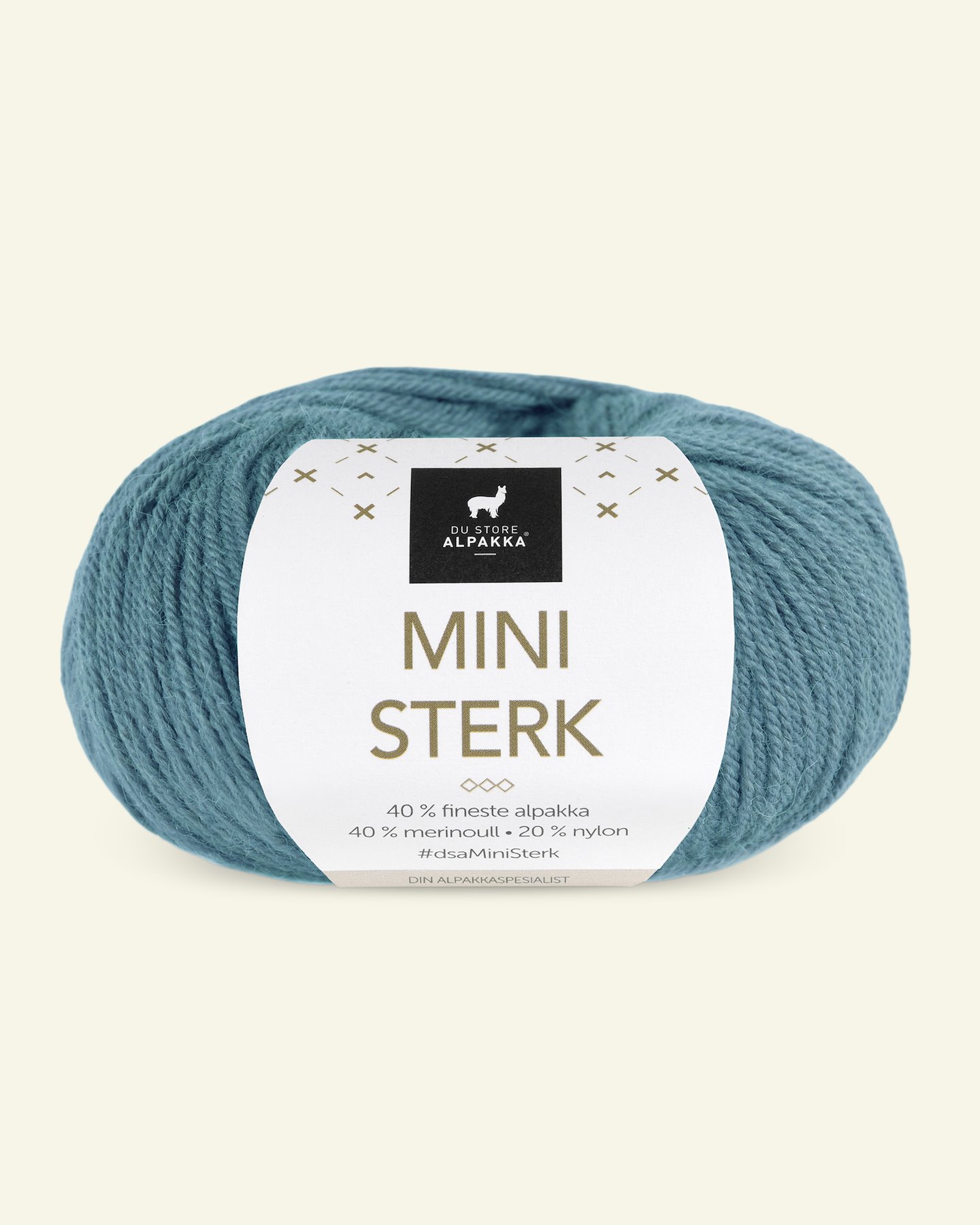Du Store Alpakka, alpaca merino blandingsgarn "Mini Sterk", petrol grøn (857) 90000639_pack
