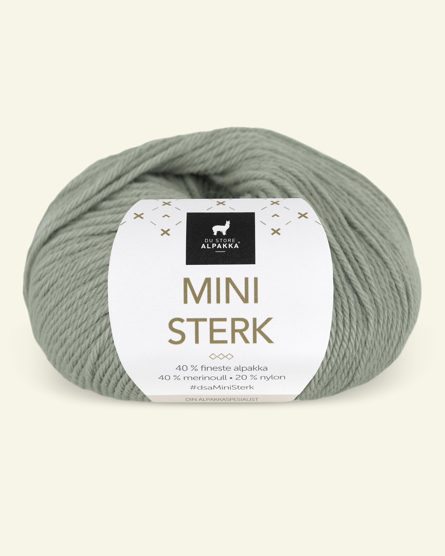 Du Store Alpakka, alpaca merino blandingsgarn "Mini Sterk", salvie (910) 90000653_pack