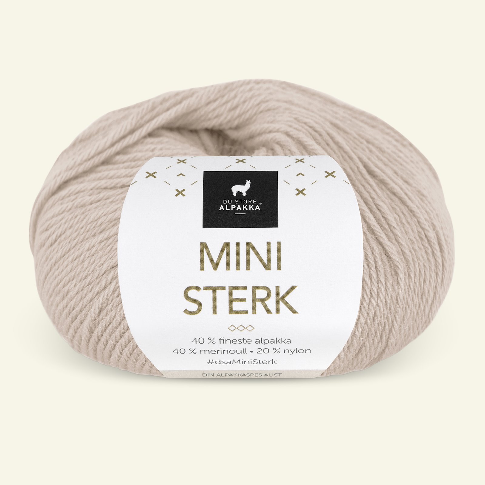 Du Store Alpakka, alpaca merino blandingsgarn "Mini Sterk", sand (911) 90000654_pack
