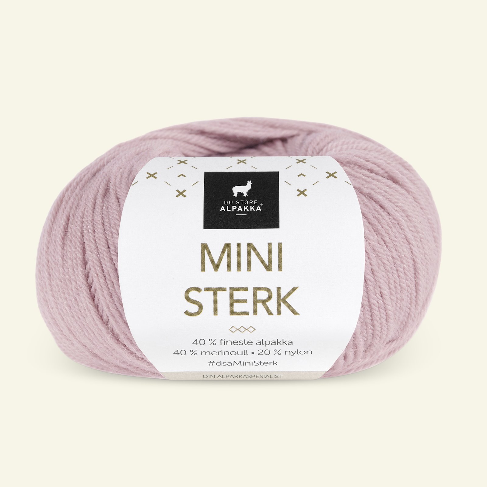 Du Store Alpakka, alpaca merino blandingsgarn "Mini Sterk", støvet rosa (850) 90000635_pack