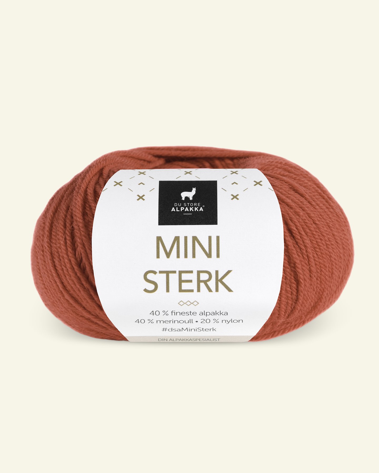 Du Store Alpakka, alpaca merino blandingsgarn "Mini Sterk", varm orange (842) 90000633_pack