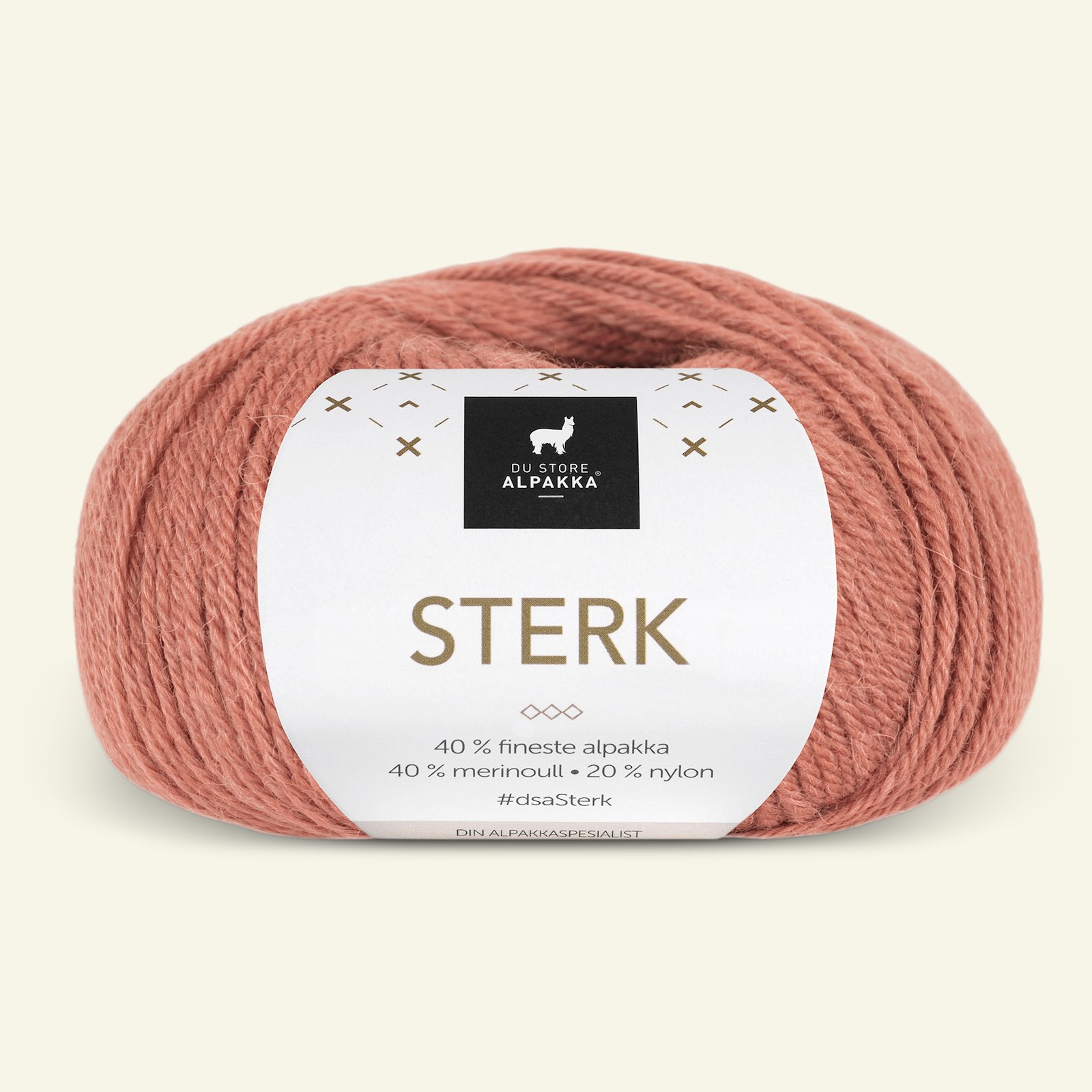Du Store Alpakka, alpaca merino blandingsgarn, "Sterk", aprikos (898) 90000692_pack