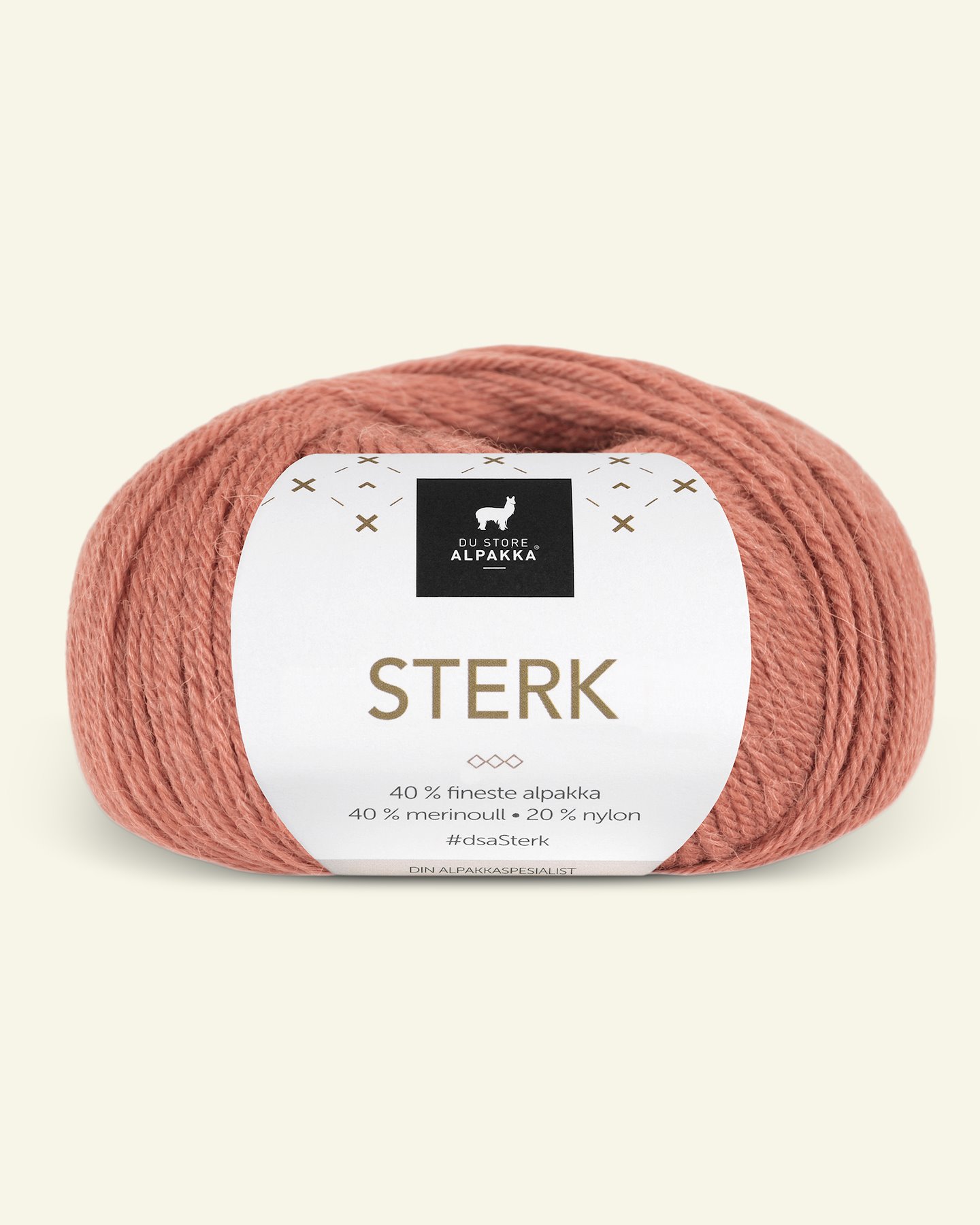 Du Store Alpakka, alpaca merino blandingsgarn, "Sterk", aprikos (898) 90000692_pack