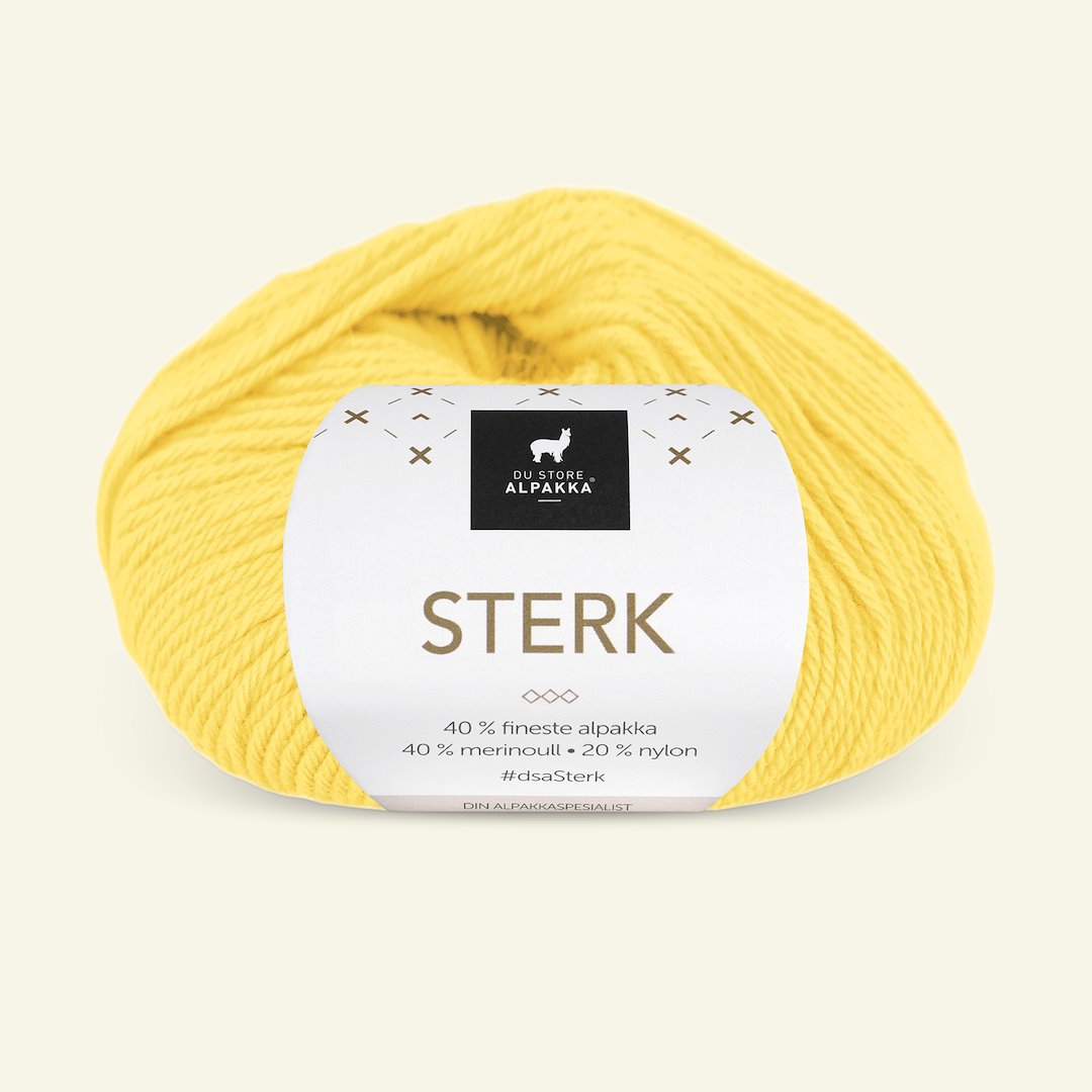 Se Du Store Alpakka, alpaca merino blandingsgarn, "Sterk", gul (914) hos Selfmade