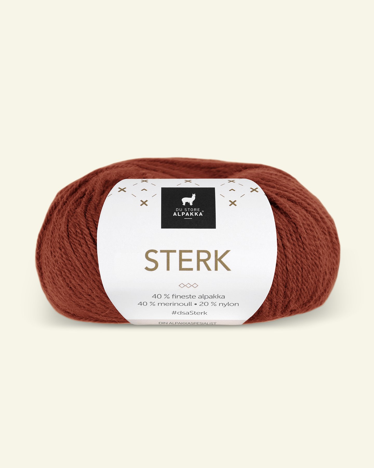Du Store Alpakka, alpaca merino blandingsgarn, "Sterk", gylden brun (862) 90000684_pack