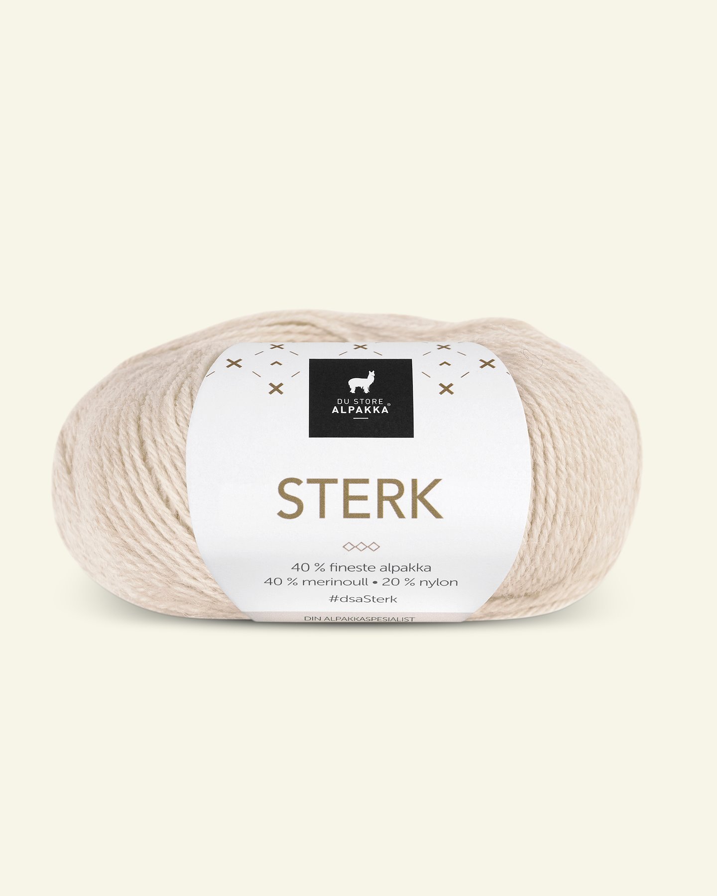 Du Store Alpakka, alpaca merino blandingsgarn, "Sterk", lys beige melange (845) 90000674_pack
