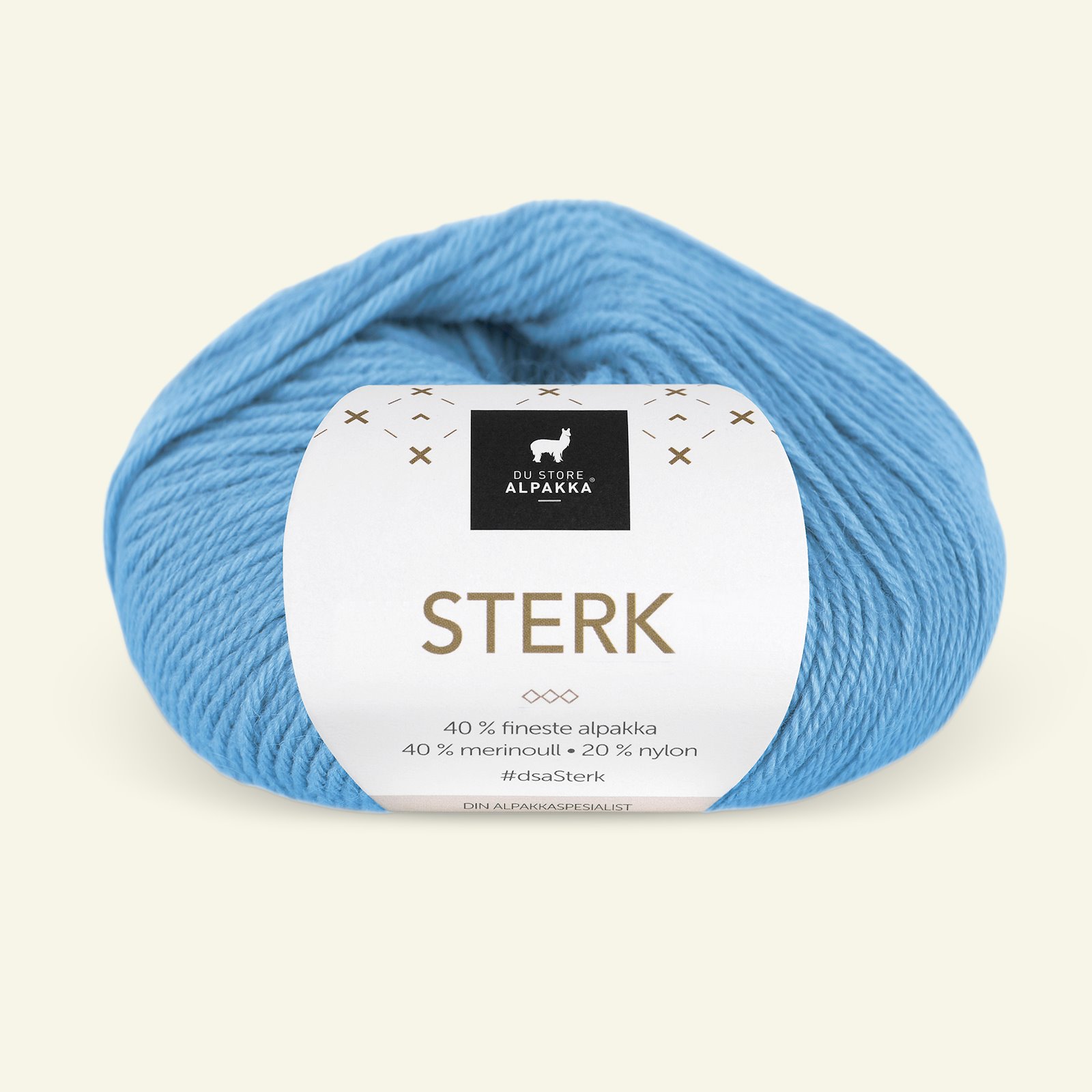 Du Store Alpakka, alpaca merino blandingsgarn, "Sterk", lys blå (918) 90000710_pack