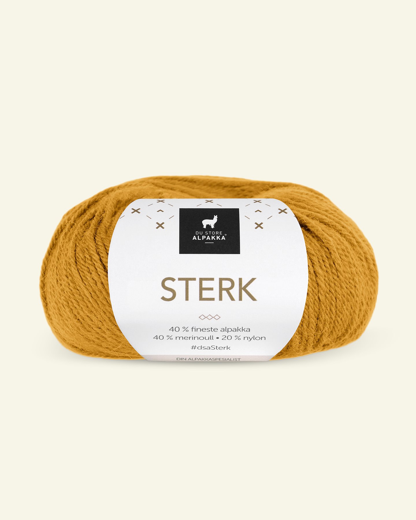 Du Store Alpakka, alpaca merino blandingsgarn, "Sterk", lys karry (835) 90000671_pack