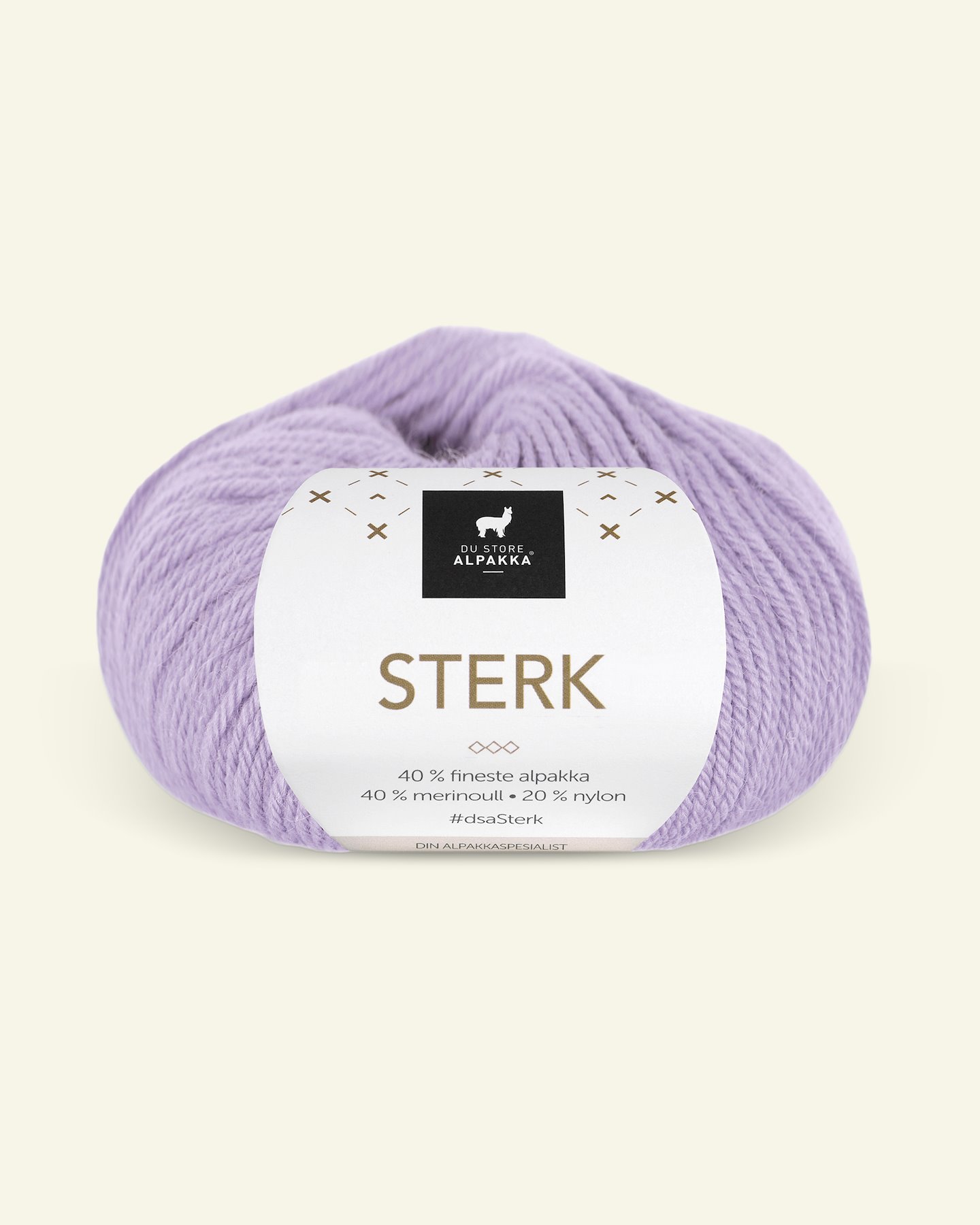 Du Store Alpakka, alpaca merino blandingsgarn, "Sterk",  lys lavendel (912) 90000704_pack
