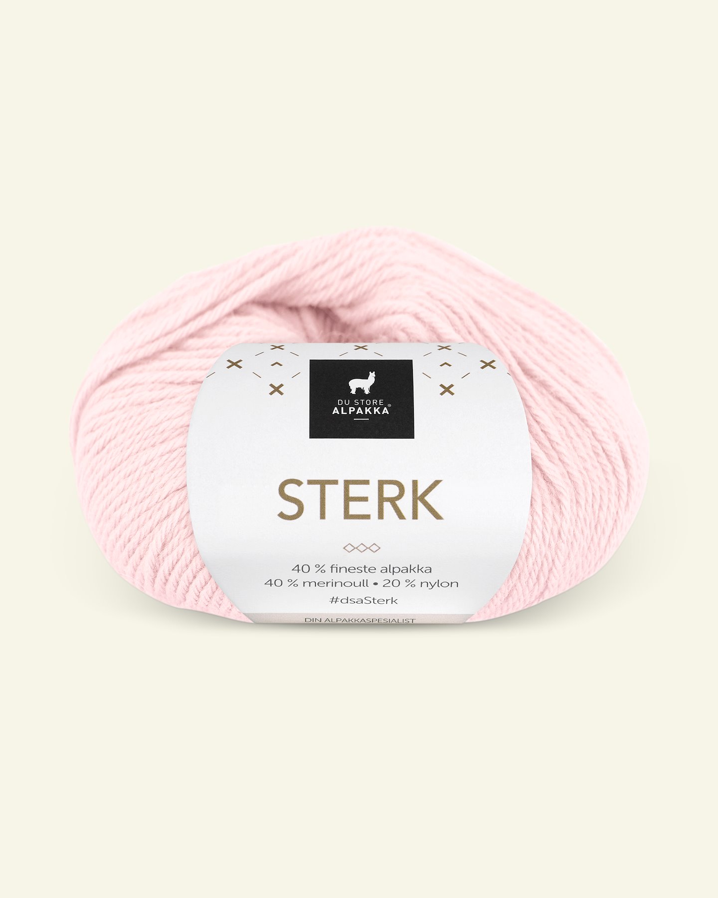 Du Store Alpakka, alpaca merino blandingsgarn, "Sterk", lys rosa (910) 90000702_pack