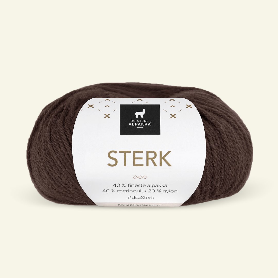 Billede af Du Store Alpakka, alpaca merino blandingsgarn, "Sterk", mørk brun (810)
