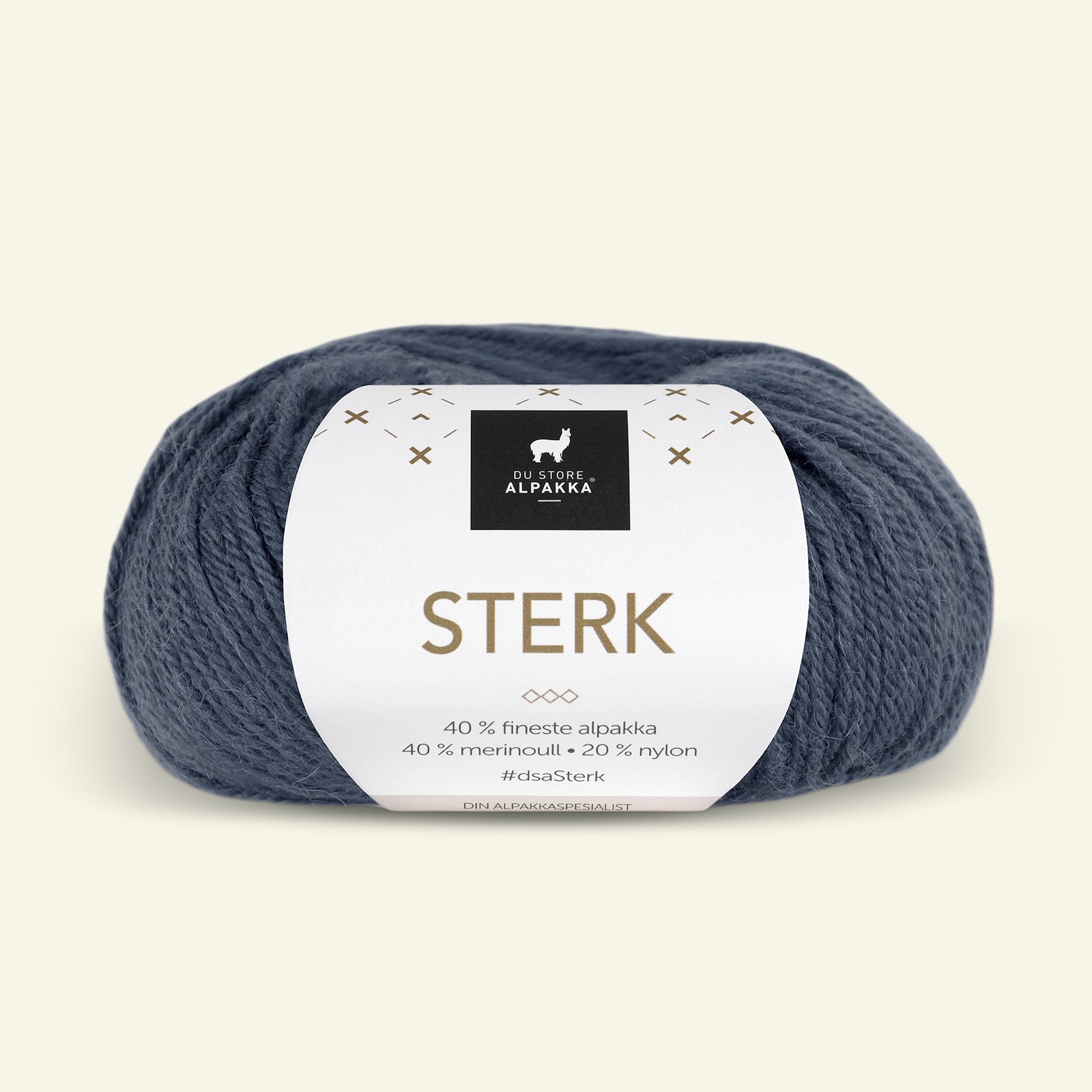 Du Store Alpakka, alpaca merino blandingsgarn, "Sterk", mørk gråblå (861) 90000683_pack