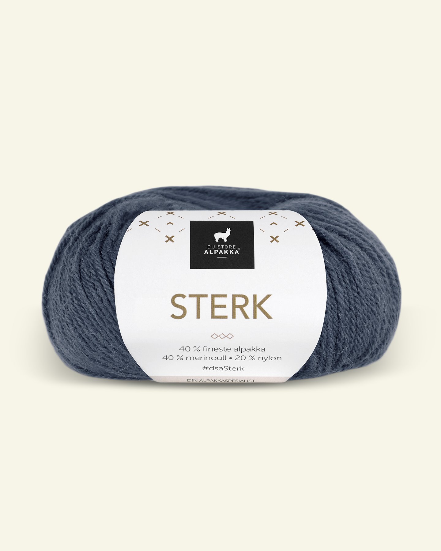 Du Store Alpakka, alpaca merino blandingsgarn, "Sterk", mørk gråblå (861) 90000683_pack