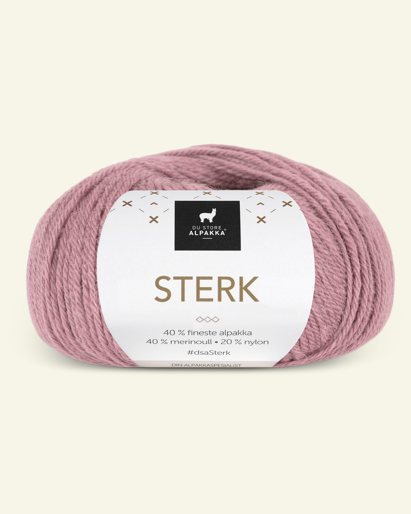 Du Store Alpakka, alpaca merino blandingsgarn, "Sterk", mørk støvet rosa (899) 90000693_pack