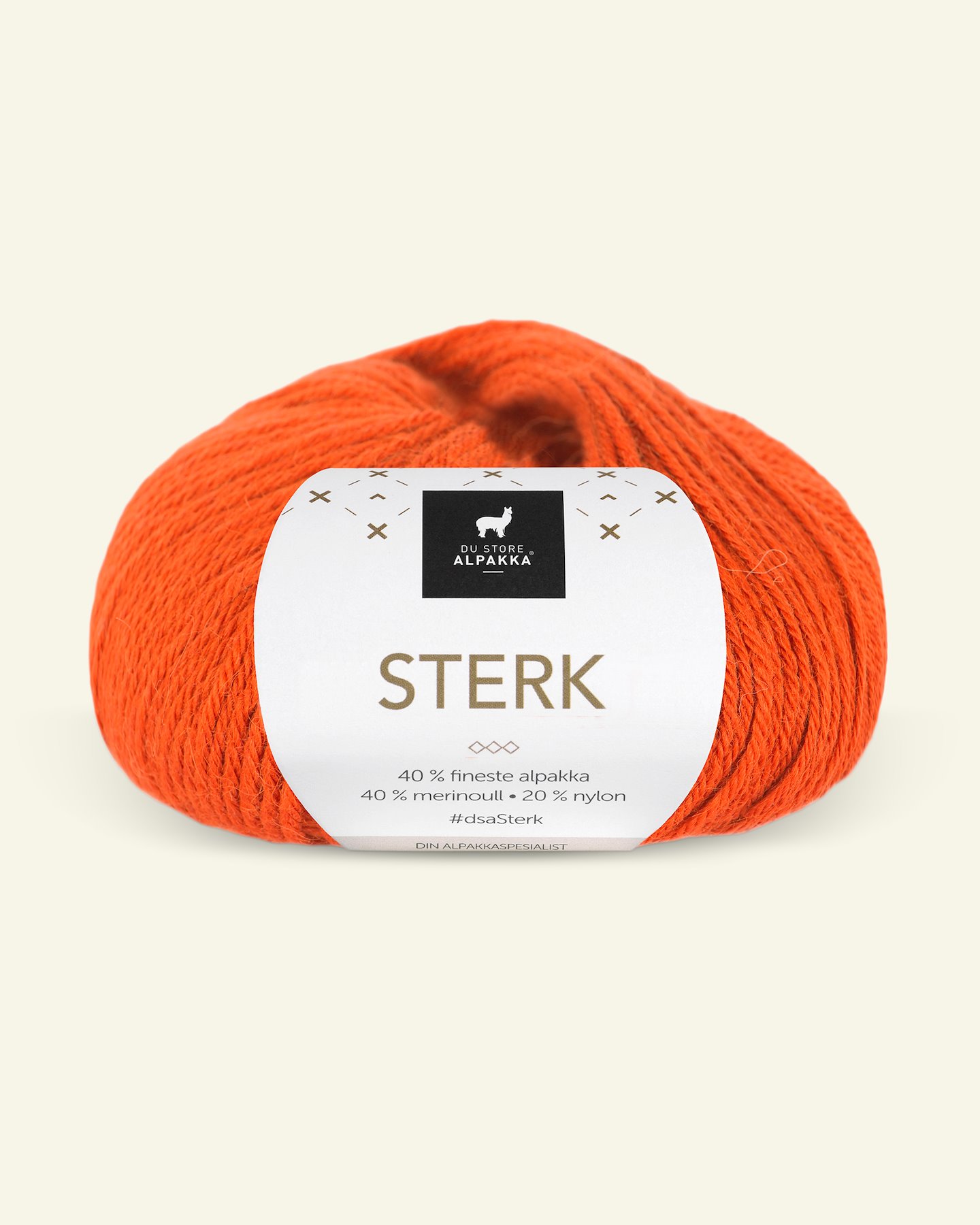 Du Store Alpakka, alpaca merino blandingsgarn, "Sterk", orange (907) 90000699_pack