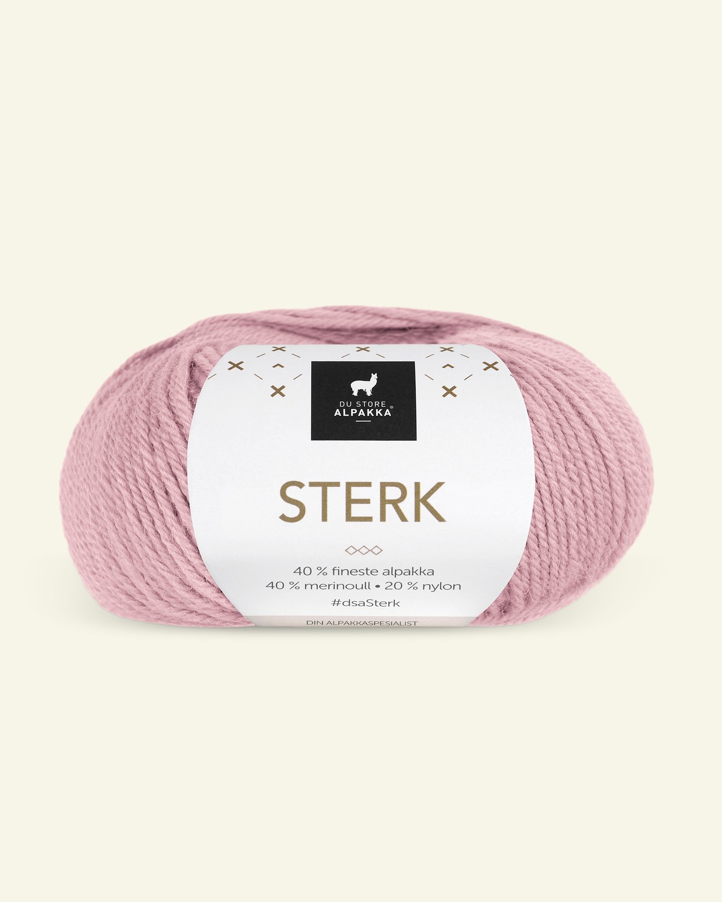 Du Store Alpakka, alpaca merino blandingsgarn, "Sterk", støvet rosa (850) 90000676_pack