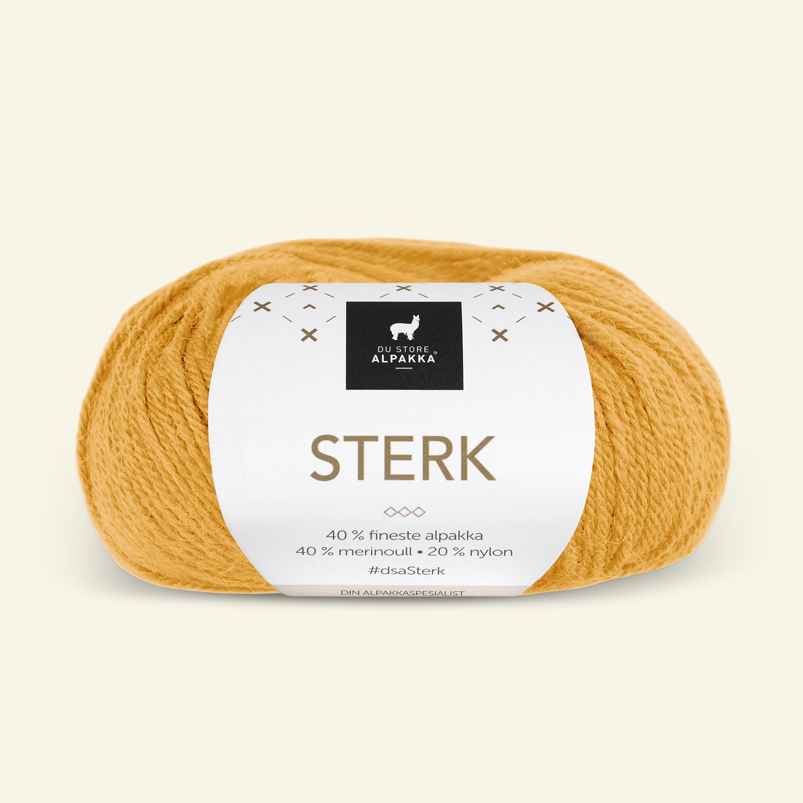 Du Store Alpakka, alpaca merino blandingsgarn, "Sterk", varm gul (855) 90000679_pack