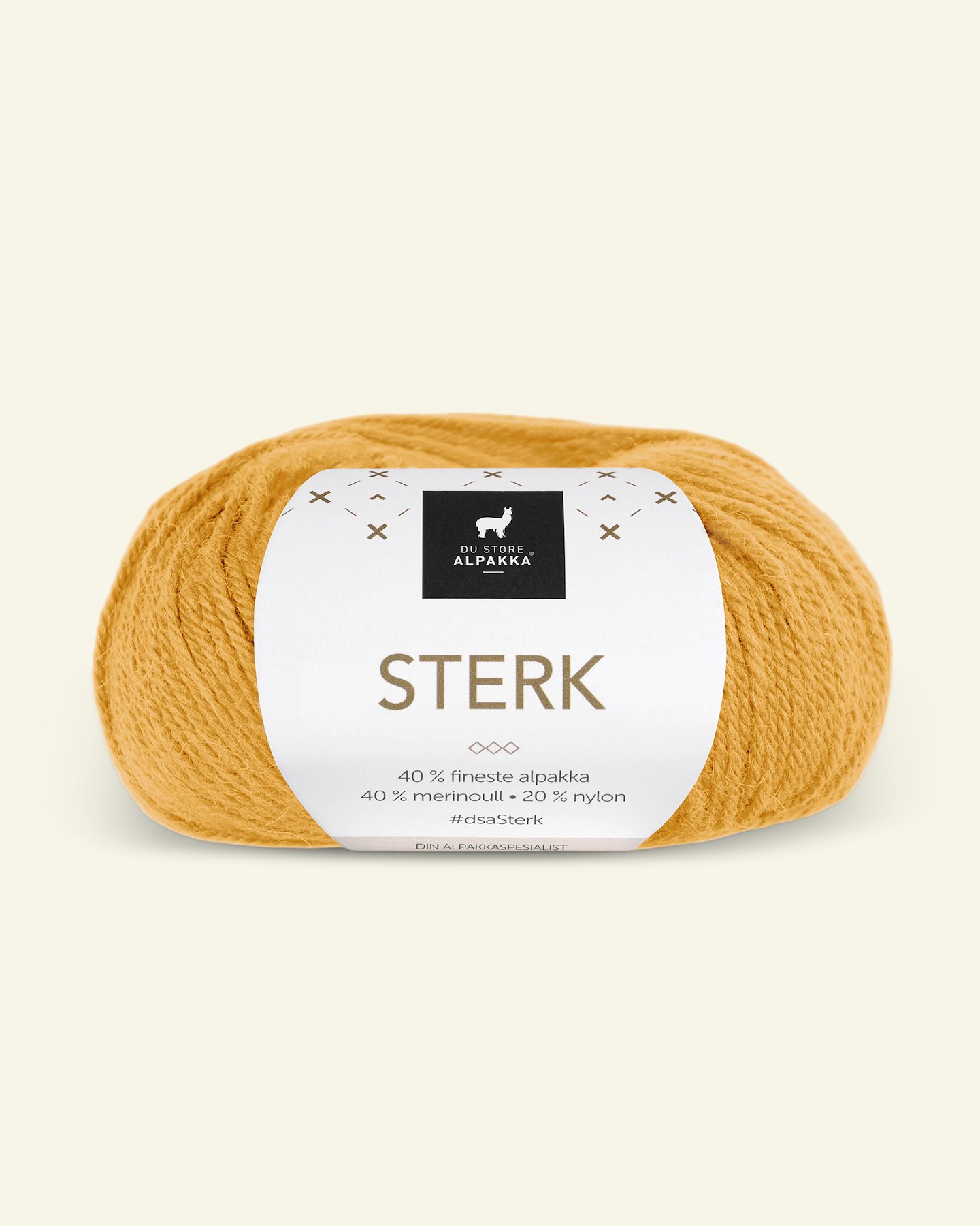 Du Store Alpakka, alpaca merino blandingsgarn, "Sterk", varm gul (855) 90000679_pack