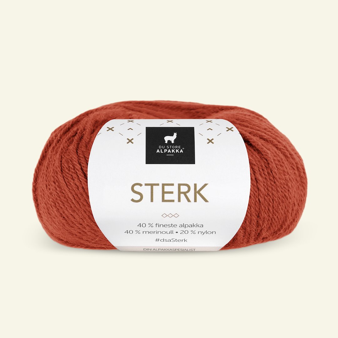 Se Du Store Alpakka, alpaca merino blandingsgarn, "Sterk", varm orange (842) hos Selfmade