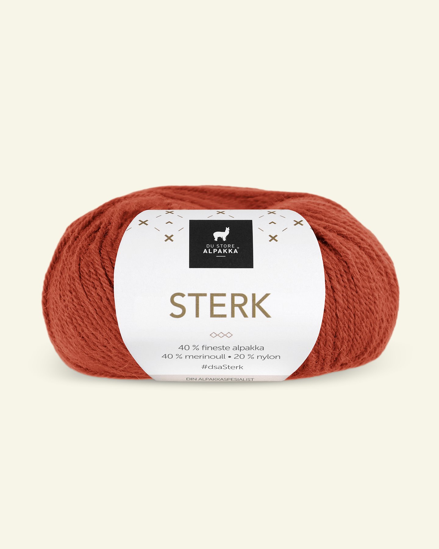 Du Store Alpakka, alpaca merino blandingsgarn, "Sterk", varm orange (842) 90000673_pack