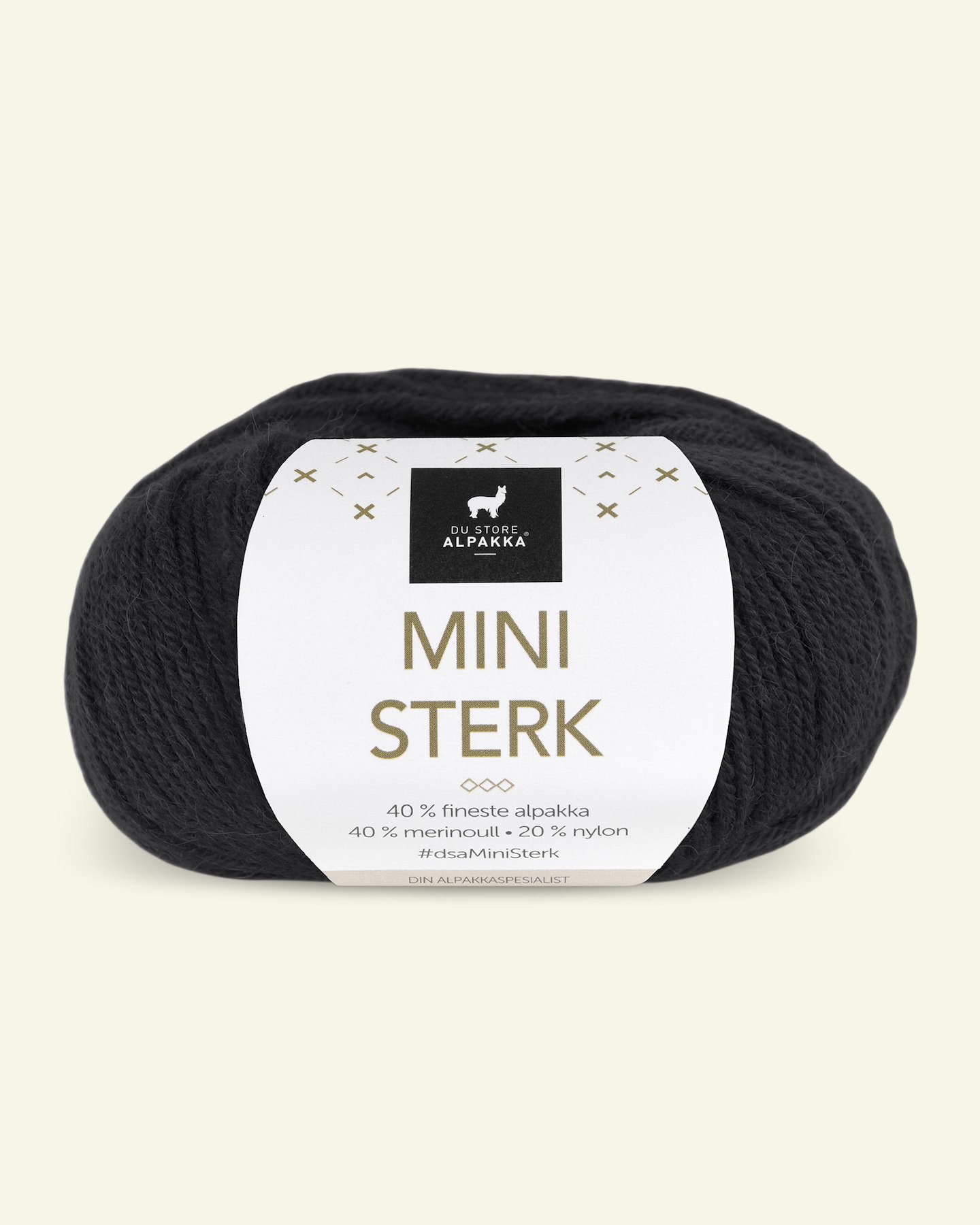 Du Store Alpakka,alpaca merino mixed yarn "Mini Sterk", black (809) 90000623_pack