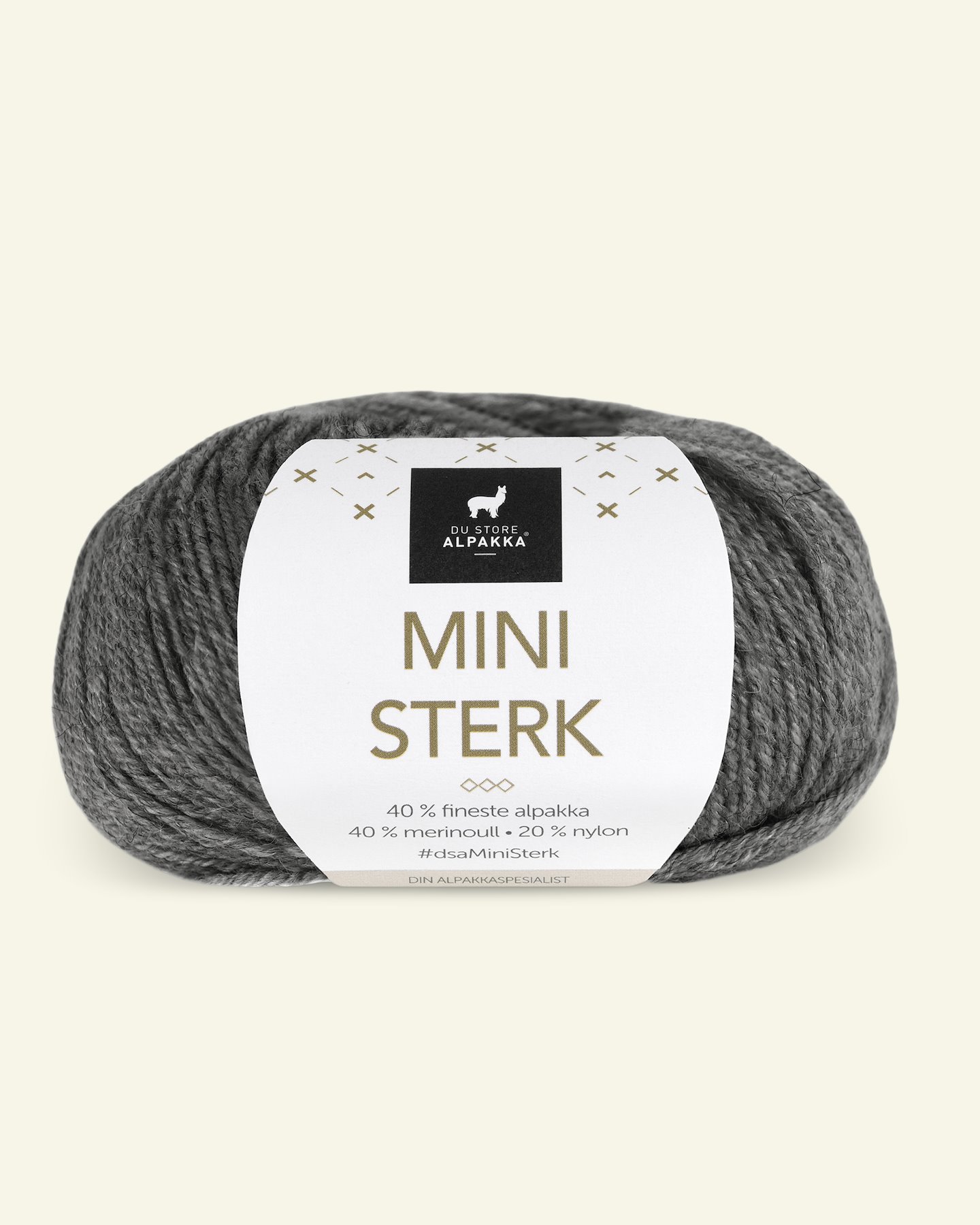 Du Store Alpakka,alpaca merino mixed yarn "Mini Sterk", charcoal mel (807) 90000622_pack