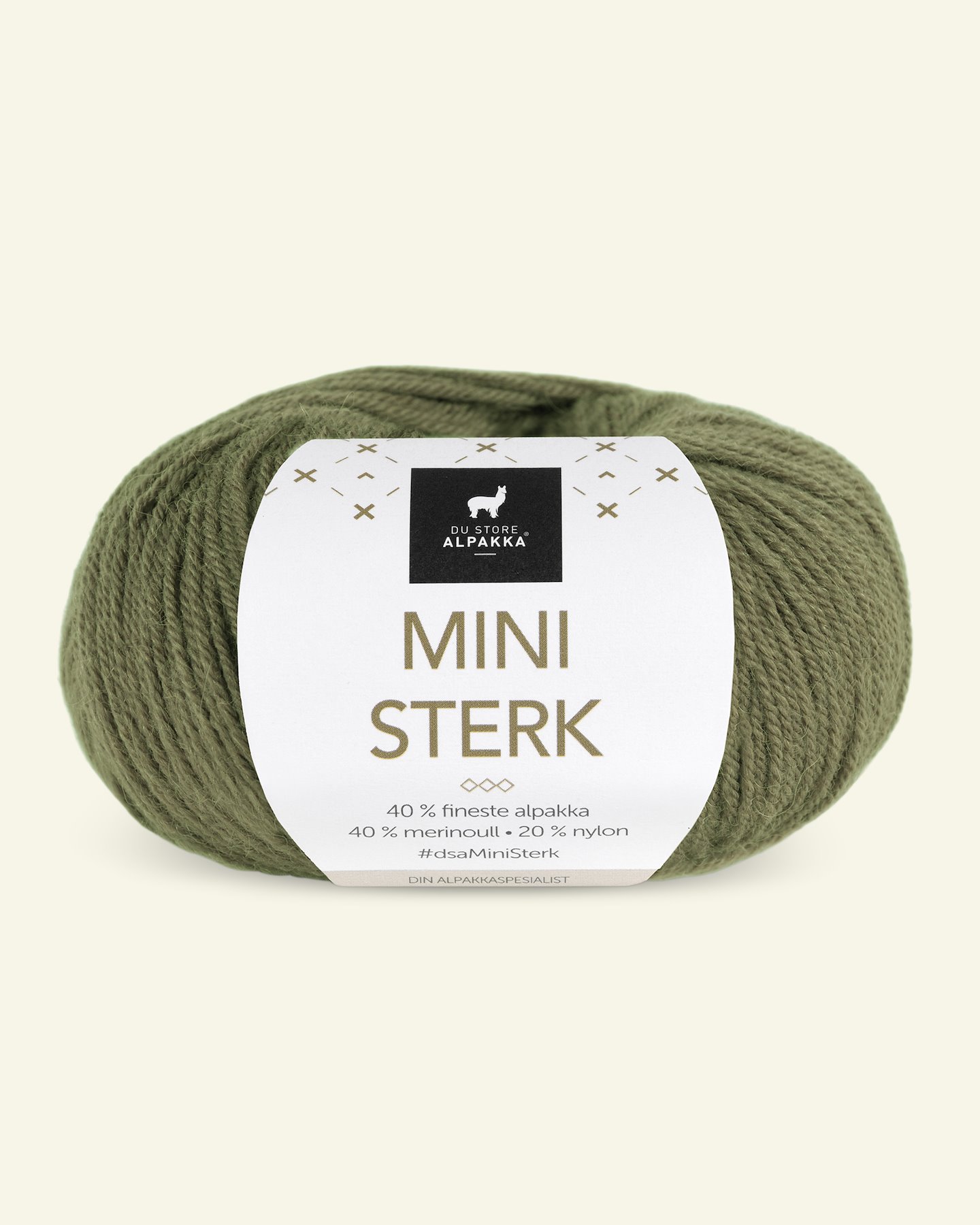 Du Store Alpakka,alpaca merino mixed yarn "Mini Sterk", dark lime (812) 90000624_pack