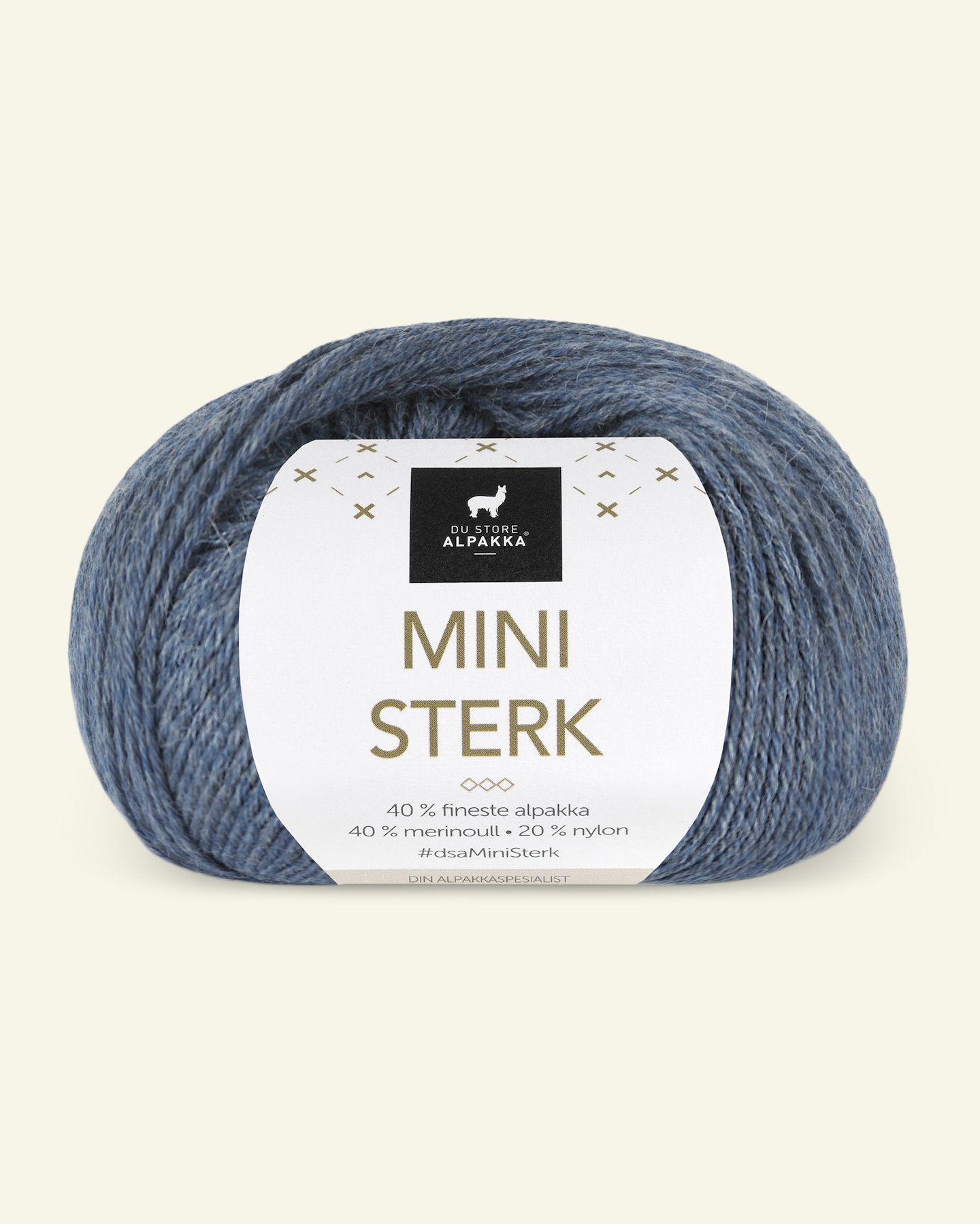Du Store Alpakka,alpaca merino mixed yarn "Mini Sterk", denim mel. (885) 90000645_pack