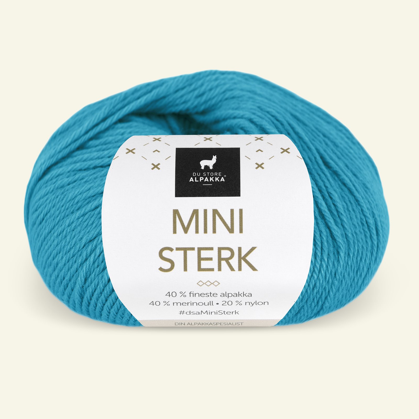 Du Store Alpakka,alpaca merino mixed yarn "Mini Sterk", turquise (906) 90000649_pack