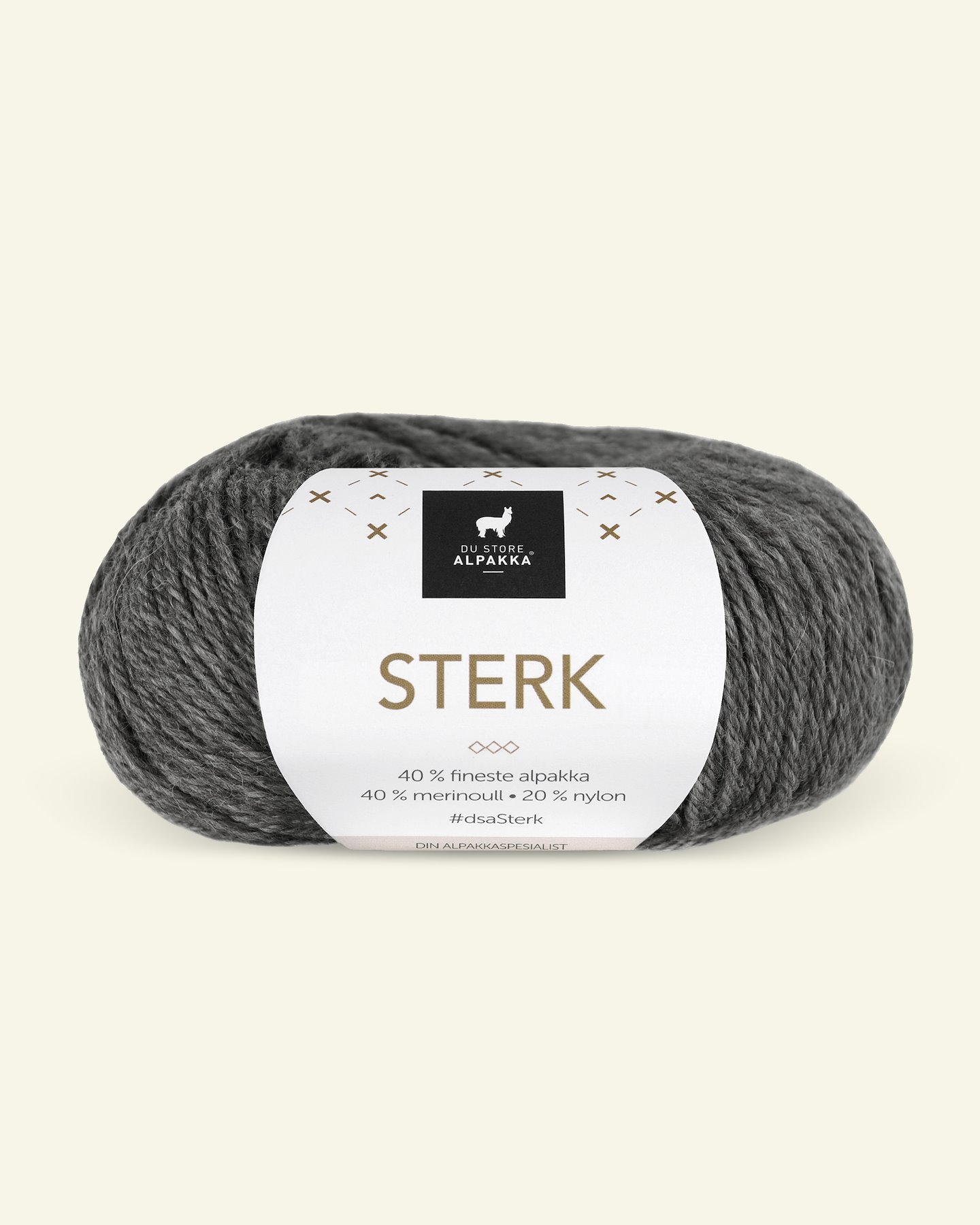 Du Store Alpakka, alpaca merino mixed yarn "Sterk", charcoal melange (807) 90000657_pack