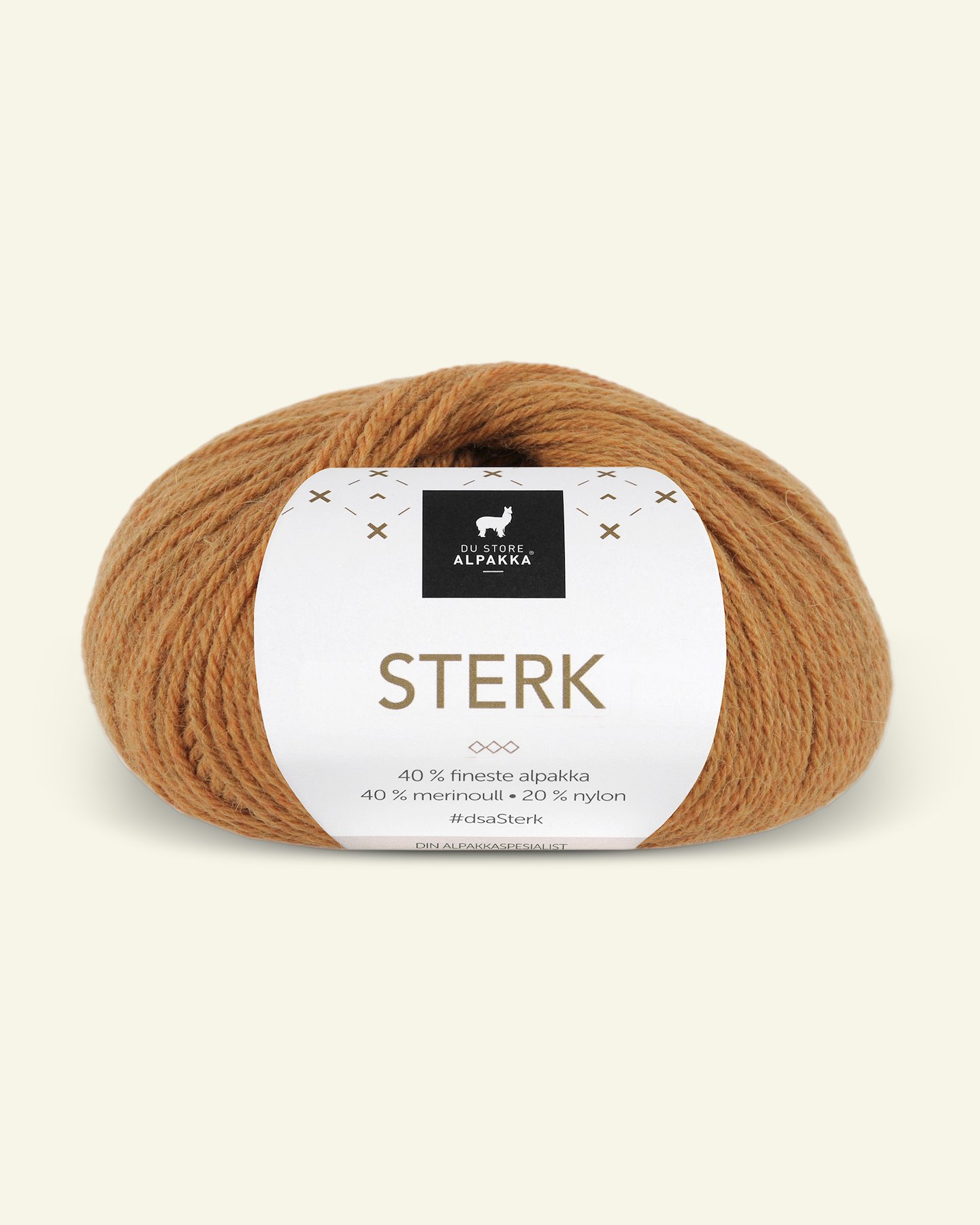 Du Store Alpakka, alpaca merino mixed yarn "Sterk", dark curry mel. (877) 90000686_pack