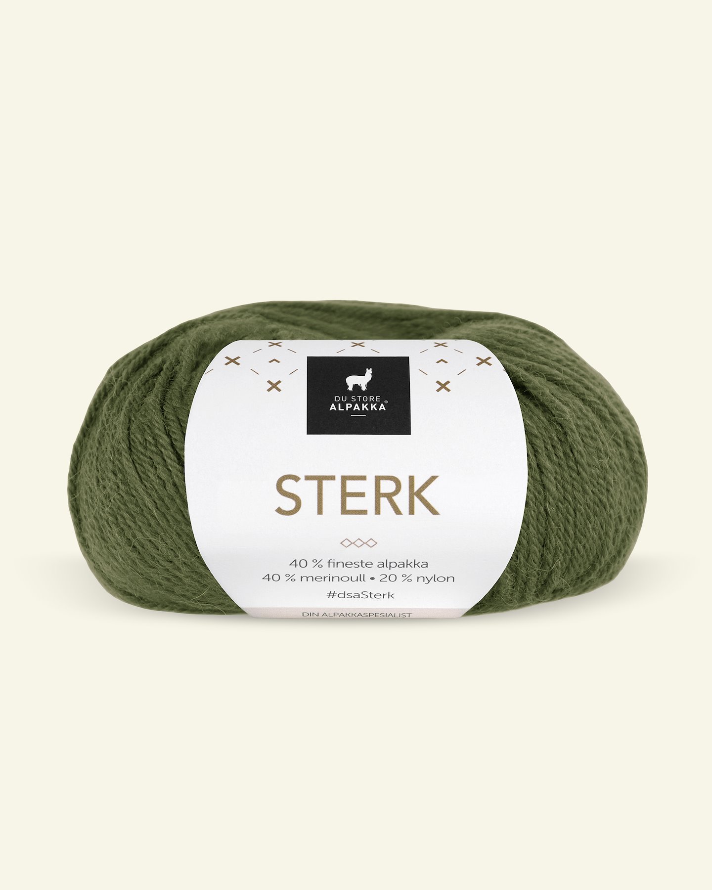 Du Store Alpakka, alpaca merino mixed yarn "Sterk", dark lime (812) 90000660_pack
