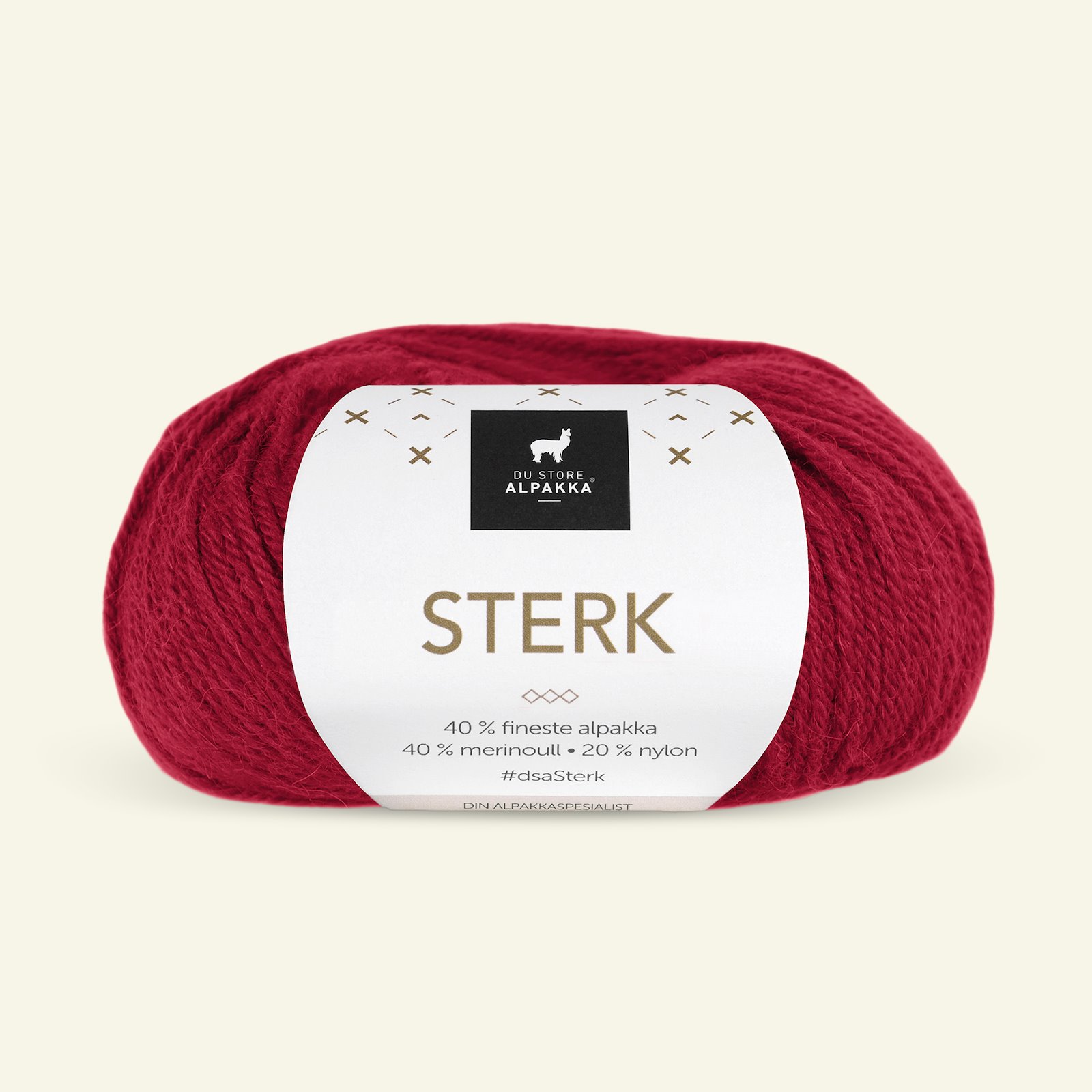 Du Store Alpakka, alpaca merino mixed yarn "Sterk", dark red (819) 90000662_pack