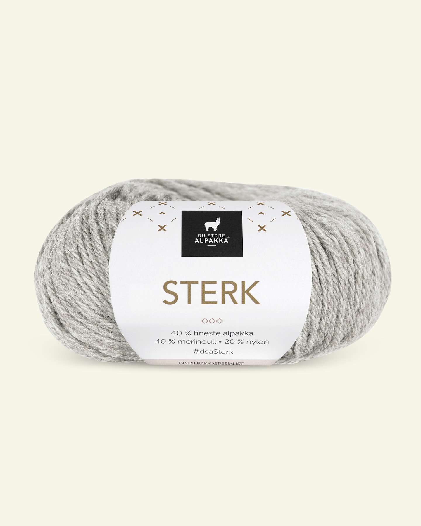 Du Store Alpakka, alpaca merino mixed yarn "Sterk", light grey mel. (841) 90000672_pack