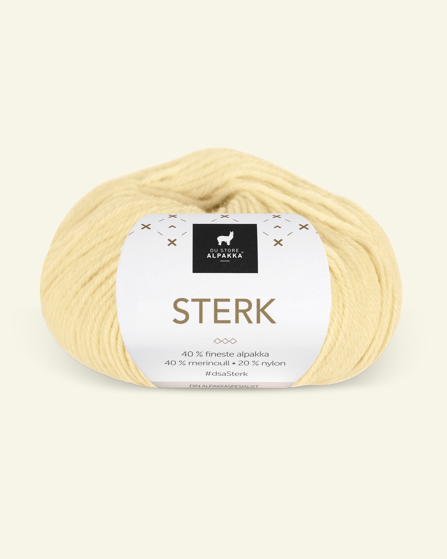 Du Store Alpakka, alpaca merino mixed yarn "Sterk", light yellow (913) 90000705_pack